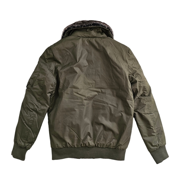 X-Ray Men's Slim Fit Flight Jacket with Removable Faux Fur Collar - Picture 4 of 12